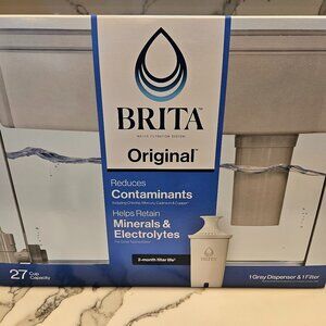 Brita Extra Large Filtered Water Dispenser with Filter - Gray - NEW IN BOX!!